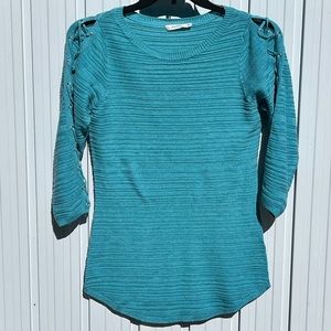 RICKI’S Scoopneck Criss Cross Sleeve Sweater